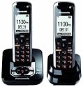 Panasonic Dect 6.0 Black Cordless Phone with Answering Machine and ChoiceMail (KX-TG7432B)