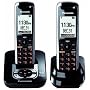 Panasonic Dect 6.0 Black Cordless Phone with Answering Machine and ChoiceMail (KX-TG7432B)