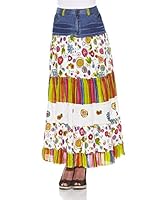 Peace & Love Falda Floral Vaquera (Crudo)