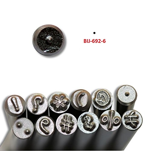 BIJ-692-6, KENT Metal Punch Stamp, 3.0mm, Dot Punctuation Mark Sold Individually