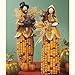 Thanksgiving Pilgrim Corn Statues Centerpiece Set 2