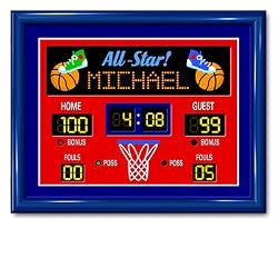 Game On Large Basketball Gloss Navy Personalized Print