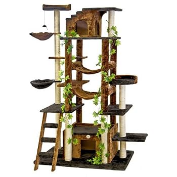 Go Pet Club 77-Inch Cat Tree Brown/Black
