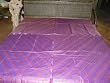 India Silk Bedding Purple Gold Bedspread Sofa Throw King Bed Cover 90x108