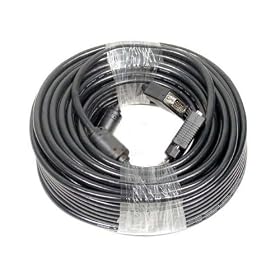 50FT SVGA Super VGA M/F Extension Male to Female PREMIUM Monitor CRT LCD PROJECTOR Laptop HDTV Cable 50' FT DB15 HD15