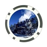 Train steam engine Poker Chip Card Guard Great Gift Idea