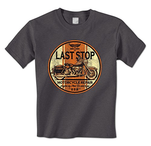 Last Stop Motorcycle Repair USA 1969 -Vintage Distressed Mens T-Shirt