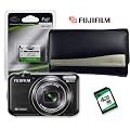 Fujifilm Finepix JX350 Black 16mp Digital Camera Bundle Including Fuji Premium Leather Case, Inov8 NP-45 Battery, Inov8 4GB Class 4 SD Memory Card