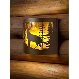 Decorative Indoor Wildlife Sconces (Whitetail  left) by PD Metals