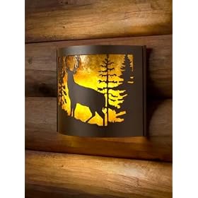 Decorative Indoor Wildlife Sconces (Whitetail/ left)