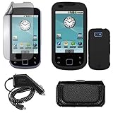 Samsung Acclaim R880 Combo Rubber Feel Black Protective Case Faceplate Cove ....