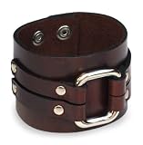 Men's Leather Bracelet, 'control'