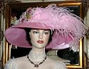 Kentucky Derby Hat Edwardian Hat Tea Hats Designed by Darna "Run for the Roses Crystal Fairy" Pink