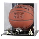 Mounted Memories New York Knicks Golden Classic Team Logo Basketball Display Case