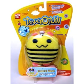 Bandai Tamagotchi Accessory - Yellow Bee Soft Carry Pouch with Lanyard (Neck Strap)