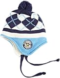 NHL Men's Team Classics Tassel Knit Hat (Pittsburgh Penguins, One Size Fits All), Natural/navy/lightblue