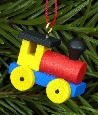 Christbaumschmuck Lokomotive, vom Erzgebirge
