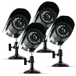 Defender SP301-C Hi-Res Black Indoor/Outdoor Night Vision CCD Security Camera - Bonus Pack of 4