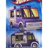 Hot Wheels 2009-113 Ice Cream Truck Red Line HW City Works 5-Spoke PURPLE 1:64 Scale