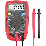 Etekcity MSR-R500 Digital Multimeter, Amp / Ohm / Volt Meter, Multi Tester w/ Diode and Continuity Test, Red