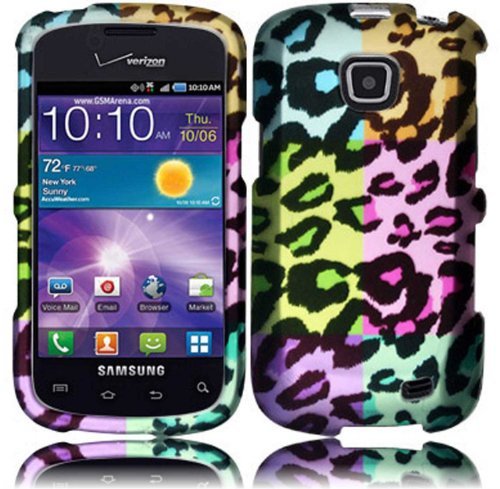 Bright Colorful Leopard Design Hard Case for Samsung Galaxy Proclaim S720C Samsung Illusion i110