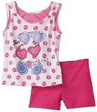 Young Hearts Girls 4-6x 2 Piece Sunglasses Printed Shorts Set
