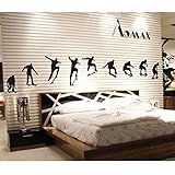 黒diy スケート ボード スポーツ クール生活シンプル な壁sticke ステッカー アート壁画ルーム の インテリア ホーム装飾ステッカー壁紙