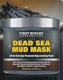 100% Natural Mineral-Infused Dead Sea Mud Mask 8.8 oz for Facial Treatment, Skin Cleanser, Pore Reducer, Anti Aging Mask, Acne Treatment, Blackhead Remover, Cellulite Treatment & Natural Moisturizer