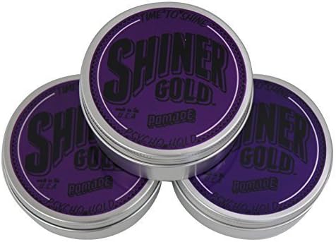 Shiner Gold Psycho Hold Pomade 3 Pack & Free Comb by SHINER GOLD