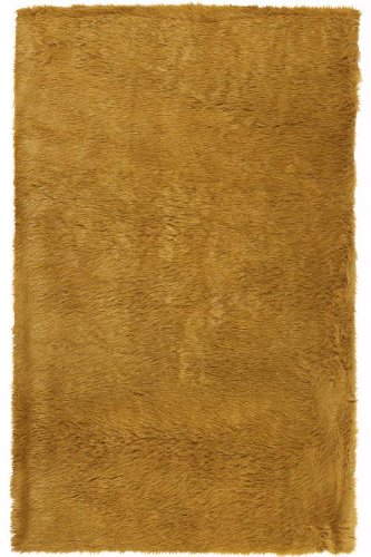 Faux Sheepskin Area Rug 8' Round Camel