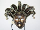 Image of Venetian Carnival Masquerade Mask/Female/Black and Copper