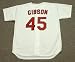 BOB GIBSON St. Louis Cardinals 1967 Majestic Cooperstown Throwback Home Baseball Jersey, LARGE