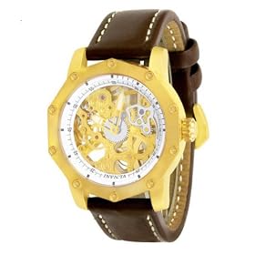 Invicta Men’s Signature Collection Mechanical Skeleton Gold-Tone Watch #7211