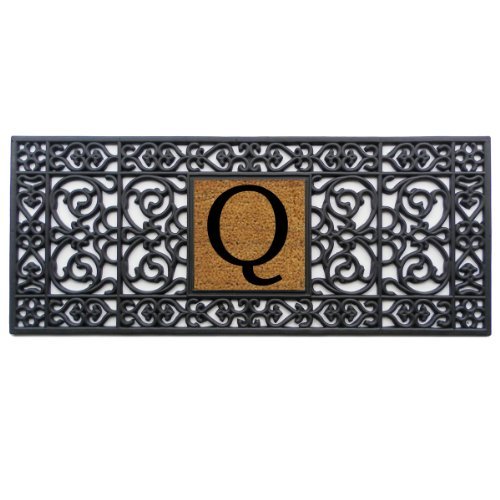 Calloway Mills 170011741Q Rubber Monogram Doormat, 17" x 41" (Letter Q)