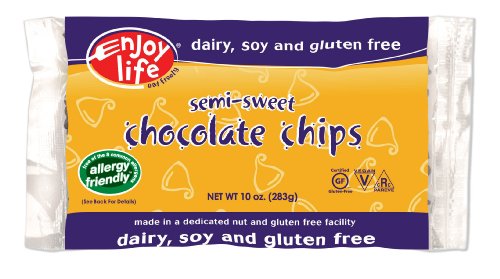 Enjoy Life Semi-Sweet Chocolate Chips, Gluten, Dairy & Soy Free, 10-Ounce Bags (Pack of 12)