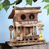 Train Station Wood Birdhouse