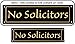 No Solicitors Sign - Classy Look, Durable Steel, Gloss Black (Other Colors Available)