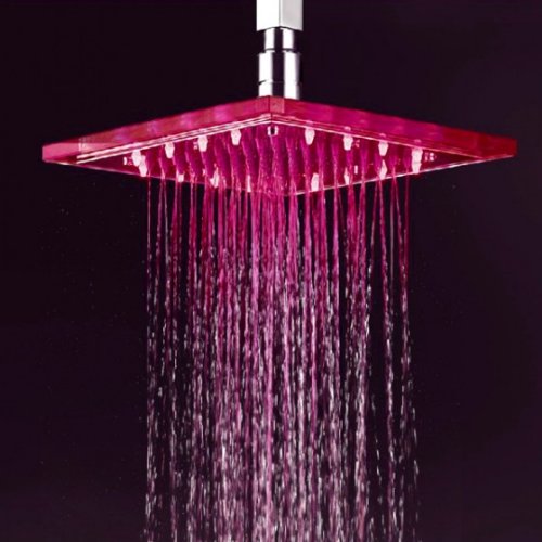 Square 7 Color LED Shower Head Automatic Control Sprinkler by ANLO