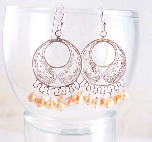 Click here to buy Bohemian Sterling Silver & Pearl Earrings.