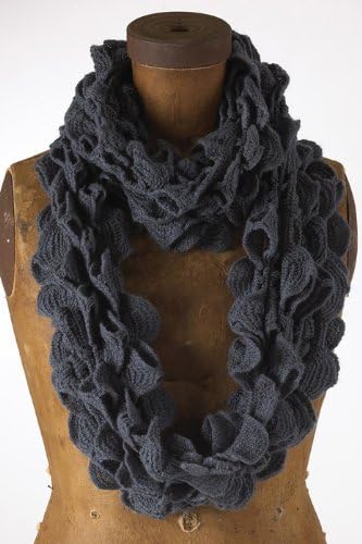 Chic Ruffle Knit Infinity Loop Scarf