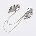 niceeshop(TM) Crystal Angel Wings Shirt Engraved Collar Tips Collar Necklace,Silver