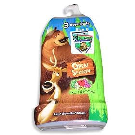 Open Season by Fruit of the Loom - Boys 3 Pack Briefs, Multi Colored