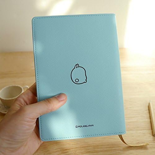 Bnwt Molang Diary Ver.3 Undated Planner Journal Scheduler Organizer Agenda Kawaii Cute Rabbit 4.5" x 6.5" - Authentic Korea item (Sky Blue)