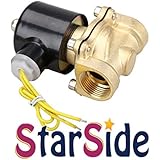 StarSide 110V AC 3/4" Electric Solenoid Valve Water Air Fuels N/C Gas Water Air