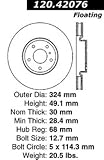 Power Slot 126.42076SL Slotted Brake Rotor