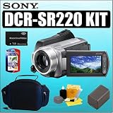 Sony DCR-SR220 4MP 60GB Hard Drive Handycam Camcorder + Accessory Kit