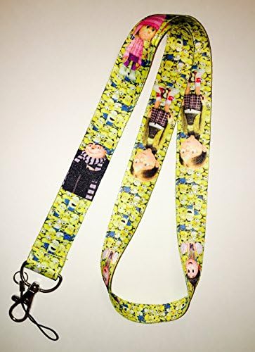 Despicable Me Lanyard Minions Cartoon Yellow Printed Keychain Badge ID Holder By PSdeals