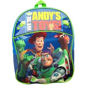 Toy Story Boys Large Blue School Backpack Large 16 School Travel Bag with Buzz Lightyear and Woody;... by 