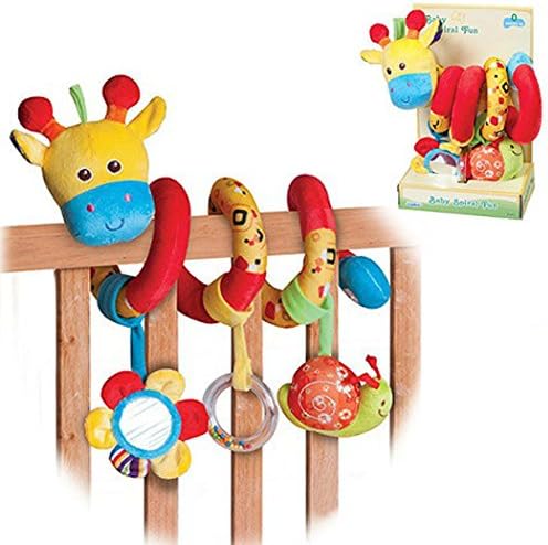 Baby Activity Spiral Infant Soft Car Toys Bed Animal Crib Hanging with Bell Plush Toy