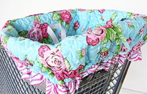 Buy Low Price Cozy Caden Lane 4ROSDSCC Boutique Girl Rose Dot Shopping Cart Cover 4ROSDSCC